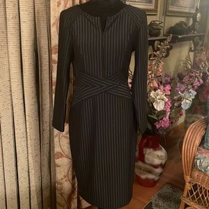 Vfashion Vfemage Dress Size M. Black with pinstripes. New with Tags.
